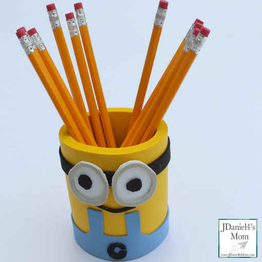 Despicable Me Minions Craft Idea- Foam Pencil Holder